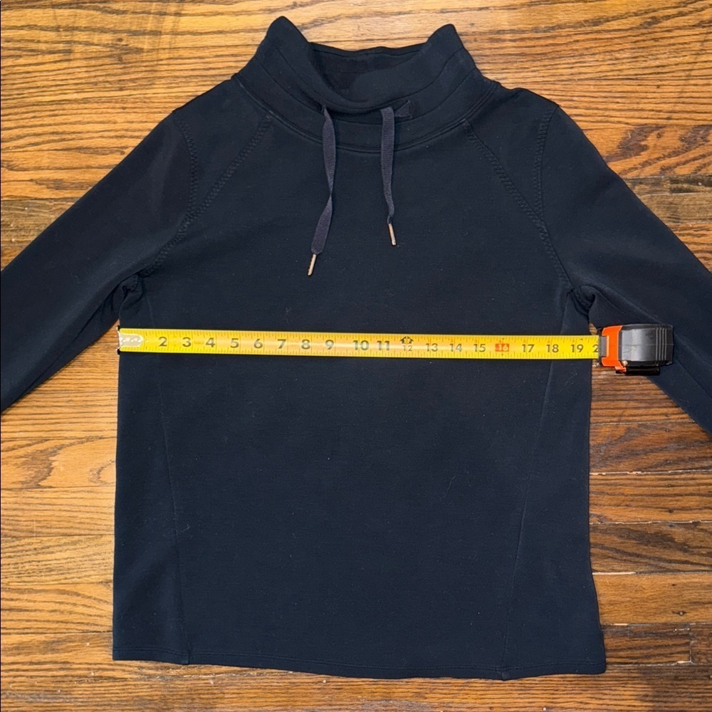SPANX Black Athleisure Pullover Sweatshirt Women Small Funnel Neck Top - Picture 8 of 10